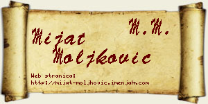 Mijat Moljković vizit kartica
